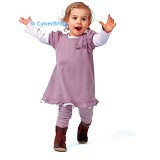 Ensemble bébé bio parme et lilas
